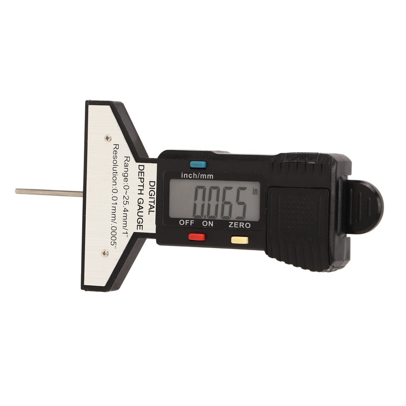 Digital Tyre Tread Depth Gauge Inch mm Conversion 0‑25.4mm Range