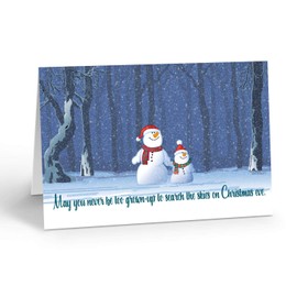 Stonehouse Collection Snowman & Forest Winter Christmas - Christmas Cards- 18 Cards & Envelopes