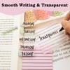 YOUDEFUL 800Pcs Transparent Sticky Notes, Pink Clear Sticky Notes with