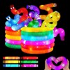 XPJBKC Light Up Pop Tubes, 24 Pack Sensory Tubes, Led