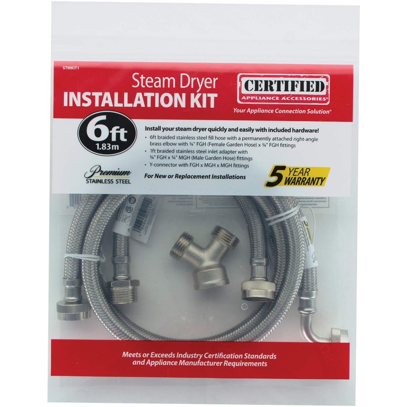 Certified Appliance Accessories Steam Dryer Installation Kit [Steam Dryer Hose