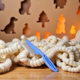 Galepromot 1Pc Blue Dog Hair Flea Comb,Stainless Brush,Clean Tool Flea Removal Hair Repair Antistatic Multifunctional Long Short Dog Combs