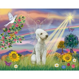 CafePress Cloud Angel Bedlington Throw Blanket Super Soft Fleece Plush Throw Blanket, 60"x50"