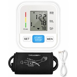 FARMADAR Baumanómetro Digital de Brazo Modelo 2026, Monitor de Presión Arterial con Pantalla LED Grande y Detección de Ritmo Cardíaco, Facil de usar para Toda la Familiar
