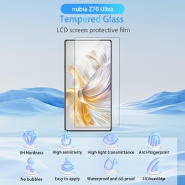 NOUKAJU Screen Protector for nubia Z70 Ultra, HD Tempered Glass,Scratch Resistant,Durable and Drop-Proof,Tempered Glass Screen Protector for nubia Z70 Ultra[3pack]