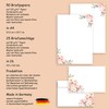Letter Paper / Envelope Set Elegant with Roses in Dusky