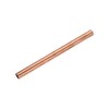 sourcing map Copper Round Tube Straight Pipe Hose 200 mm