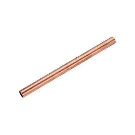 sourcing map Copper Round Tube Straight Pipe Hose 200 mm Length with Ductility 1 mm Wall Thickness 14 mm OD