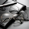 CVFRTT 2 Pieces Of Glasses, Metal Glasses, Fashionable And Simple