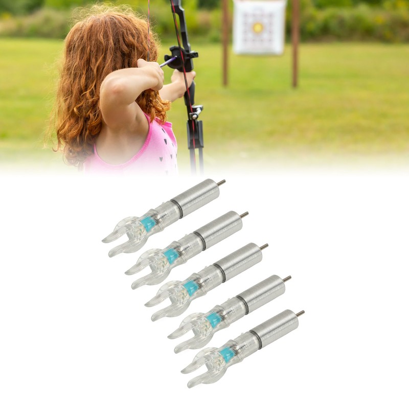 5PCS LED Lighted Nocks Plastic Shell Easy Installation for 6.2mm