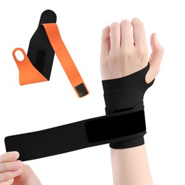 手首 サポーター 腱鞘 関節 固定 保護 親指 サポーター 親指付け根サポータ 保護 怪我防止 手首用サポーター超薄型 軽量耐久性に優れている スポーツ 家事 育児 パソコン/スマホ操作 男女兼用 (強化, 黒)