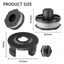 Grass trimmer thread spool, 3 pieces, diameter 1.5 mm, 8.3 m, 195858-1/196146-9, tap&go replacement autofeed spool line, nylon spools for Makita major 181/141/Ur180D