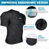 DGYAO Shoulder Protector Padded Comprssion T Shirt, Men's Rugby Safe