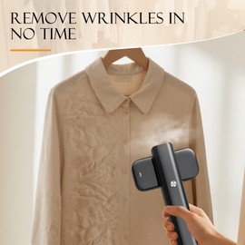 Steamer for Clothes, Portable Handheld Garment Steamer for Fabric Wrinkles Remover, 15s Fast Heat-up, 90ml Water Tank with Heat-Resistant Gloves, Convenient clothes steamer for Home, Office and Travel