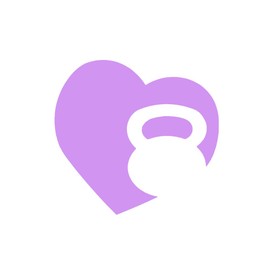 Kettlebell Heart Vinyl Decal by stickerdad® - Size: 4", Color: Lilac- Windows, Walls, Bumpers, Laptop, Lockers, etc.