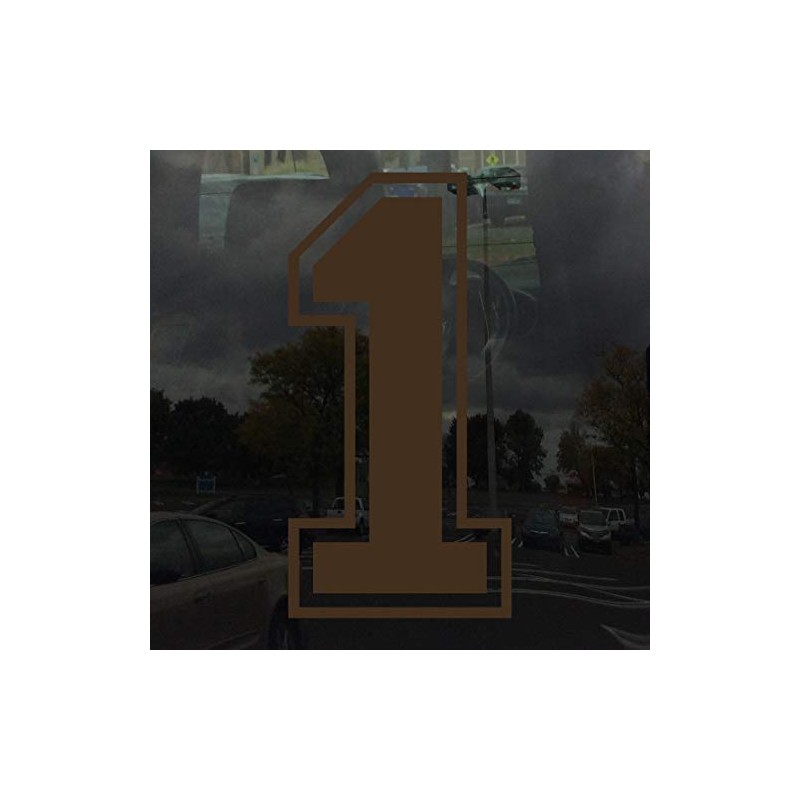 Applicable Pun Varsity Number 1 - Vinyl Decal - Brown