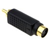 SVHS 4-Pin S-Video to Composite RCA RCA Converter Adapter Gold-Plated