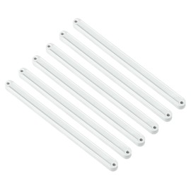 sourcing map Drawer Slides, 6Pcs 235mm - Plastic Drawer Rails, Side Mounted Grooved Guide Rails for Cabinet Drawers Bedside Tables Wardrobe Dressers (White)