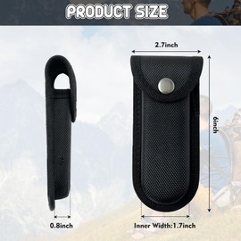 TLIFOS Pocket Knife Sheath, Nylon Knife Sheath for Belt, 5''-5.5'' Folding Knife Sheath, Portable Knife Pouch Pocket Knife Belt Holder, Multitool knife Pouch for Outdoor Climbing and Camping