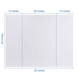 Foam Board Trifold 52 x 40 x 3/16" (5mm) - 5 Pack - Large Poster Foam Core Board, Acid Free, Double Sided, Posterboard Foamboard for Mounting, Prints, Art, Display, Presentation and Projects