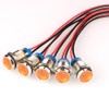 Kiligen 5pcs LED Waterproof Indicator Light Pilot Light Signal Indicator