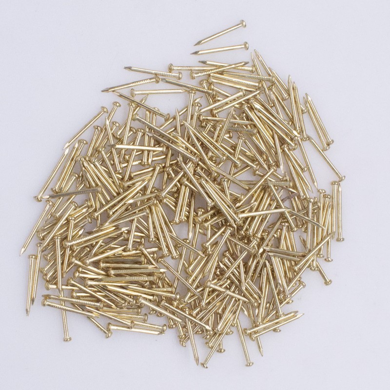 OMOTOOL Hardware Nail Assortment Kit (300pcs), Brass Plated Nails for