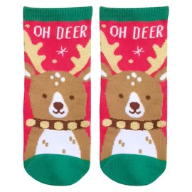 Stephen Joseph Unisex-Kid's Crew Socks, Reindeer, Small