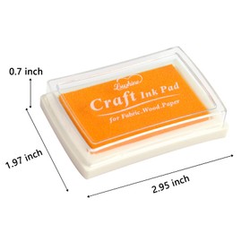 Craft Ink Pad for Rubber Stamps, Paper, Wooden, Fabric, Scrapbooking, Non-Toxic Finger Ink Pads for Kids (Yellow)