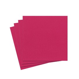 Caspari Paper Linen Solid Party Cocktail Napkins in Fuchsia - Two Packs of 15