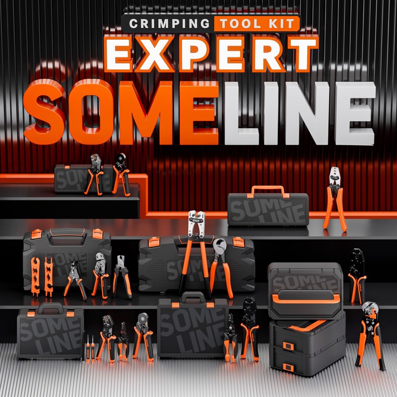 SOMELINE Solar Connector Crimping Tool Kit, 14-10 AWG Crimper for