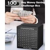 Money Saving Box, Unbreakable Piggy Bank for Adults Save $5,050