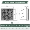 Fanspex 6" Shutter Exhaust Fan, 258CFM Window or Wall Mount