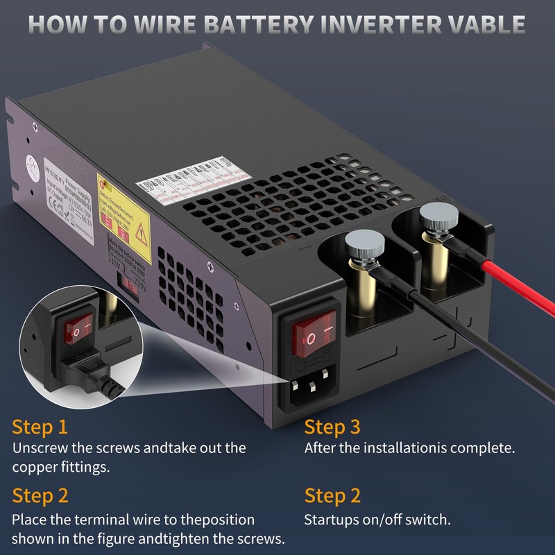 MYSWEETY 12V Power Supply, AC to DC Converter 110V AC
