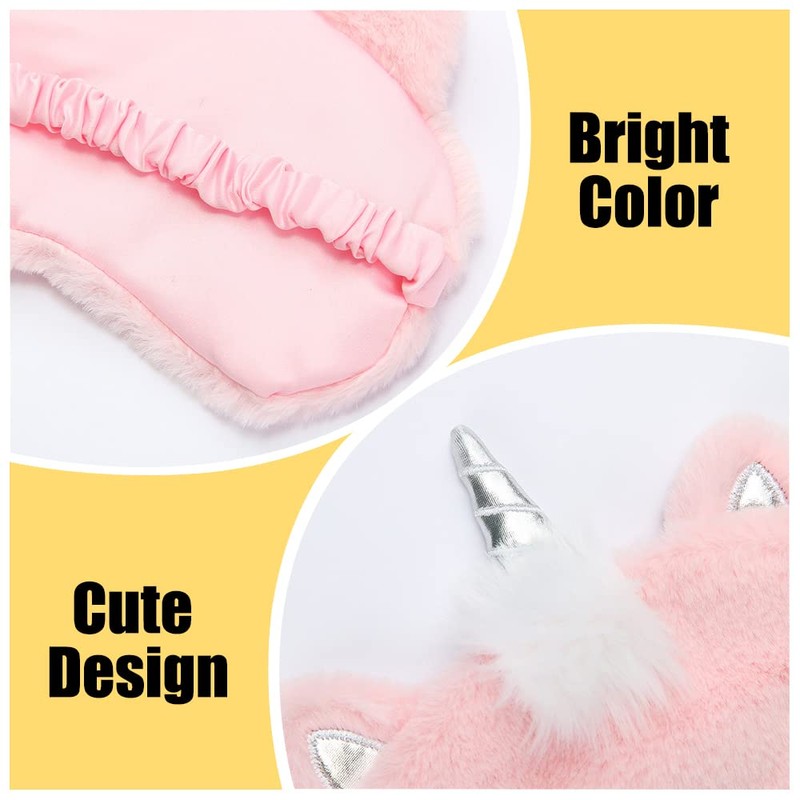 Pack of 2 Cute Sleeping Mask, Unicorn Cartoon Eye Mask