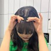 Partial wig bangs natural brown see-through bangs women's crown wig (WFLO3SS) / 부분가발 앞머리 자연갈색 시스루뱅 여자정수리가발 (WFLO3SS)
