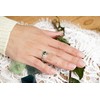 CLADDAGH 10mm Green Emerald Heart 925 Sterling Silver Friendship Ring,