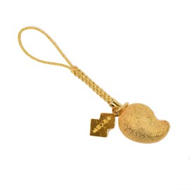 Magatama Good Luck Bell Charm, Suikinkutsu Garden Ornament Sound Talisman, Small, Gold (Chijimi), Praying Completed at the Shrine, Purification Completed, Amulet/Root/Strap