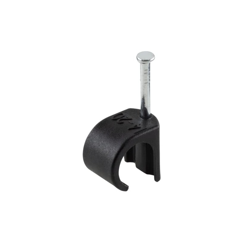 GTSE Round Black Cable Clips, For Cables 14-20 mm, Box