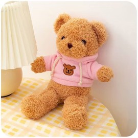 YUKOUQIAN Teddy Bear Stuffed Animal Cute Plush Doll SoftToy 11.8" Gift for Girls Boys Birthdays Christmas Children's Day Halloween Thanksgiving Day (Pink Bear)