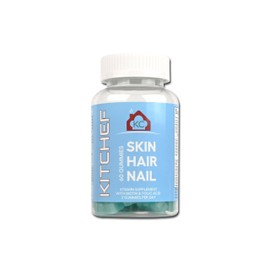 KITCHEF KC || Skin Hair & Nails - Vitamins Gummie Candy for Men & Women to Help Strong Hair, Faster Nail Growth & Healthy Skin, Extra Sturdiness