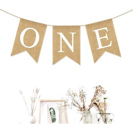 Burlap Banner for Decor Birthday Party Rustic Theme Decoration,Birthday Party Supplies High Chair Banner Birthday Banner