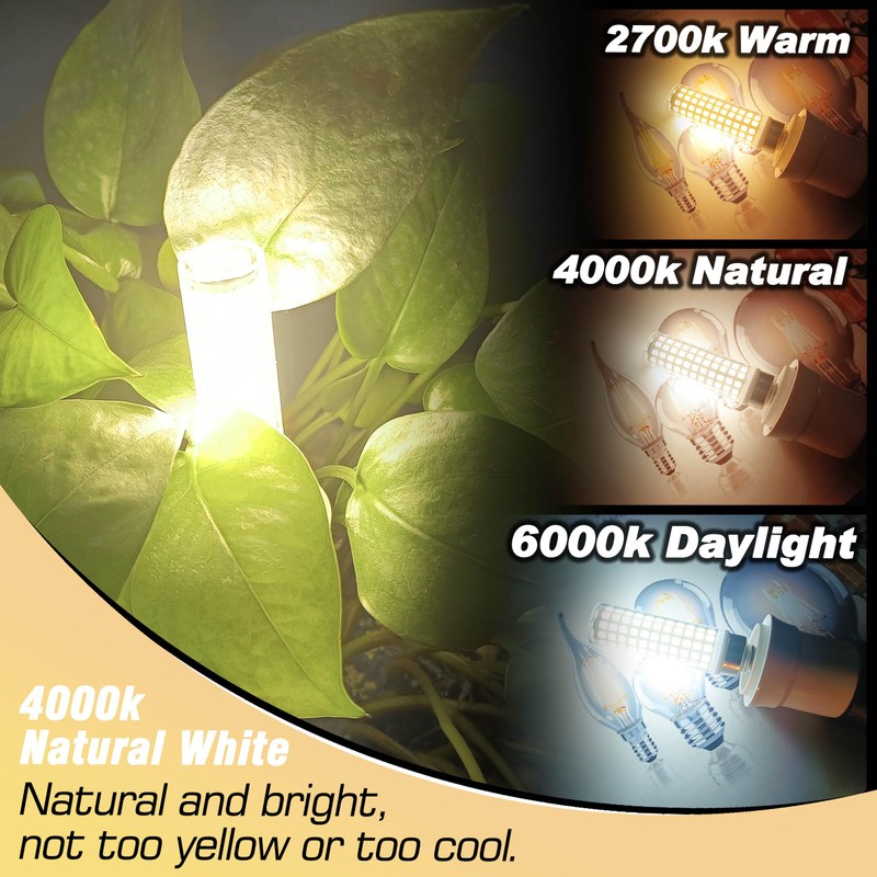 Heifymi E17 LED Bulb 10 Watt Equivalent 100W 4000K Natural