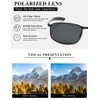 AEVOGUE Polarized Sunglasses For Men Rectangle Metal Frame Retro Sun