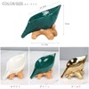 Queen-b Soap Rest Leaf, Water Flowing, Soap Dish, Drainer, Soap