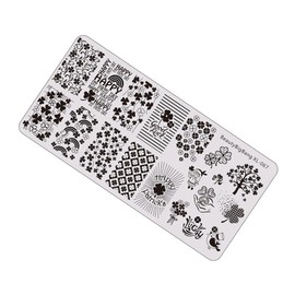 Healeved Metal Manicure Stencil St. Patrick's Day Theme Nail Stamping Plates for Women Girls Ladies