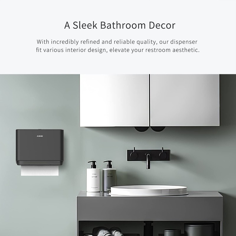 AIKE Multifold Paper Towel Dispenser, Wall Mount Tissue Dispenser with