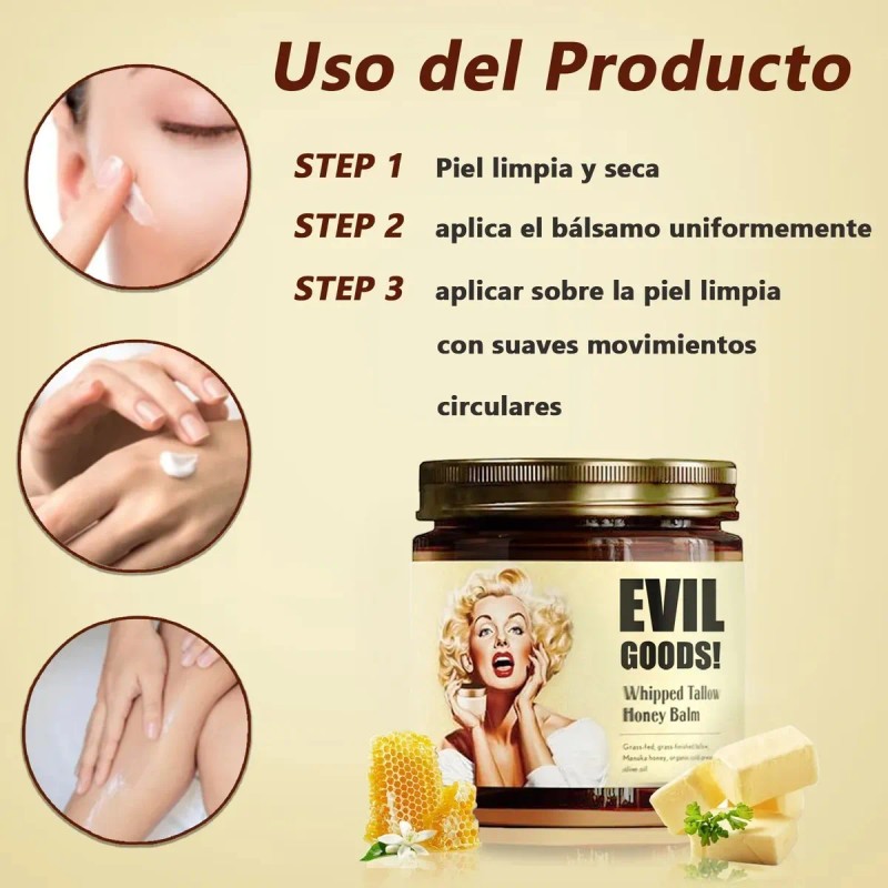 Crema De Sebo De Res Con Balsamode Miel Bálsamo De
