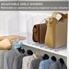 Purse Organizer for Closet Shelf 8 Divider, Adjustable Divider Closet