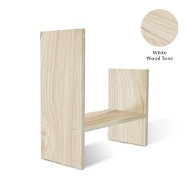 Jerry & Maggie - Desktop Organizer Office Storage Rack Adjustable Wood Display Shelf - Free Style Double H Display - True Natural Stand Shelf - White Wood Tone