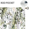 oolygoo Eucalyptus Botanical Leaves Floral Kitchen Window Curtains Over Sink